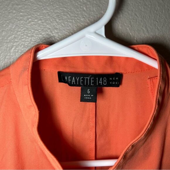 LAFAYETTE 148 sleeveless cotton blend button down top women’s size small 6 - Picture 7 of 8